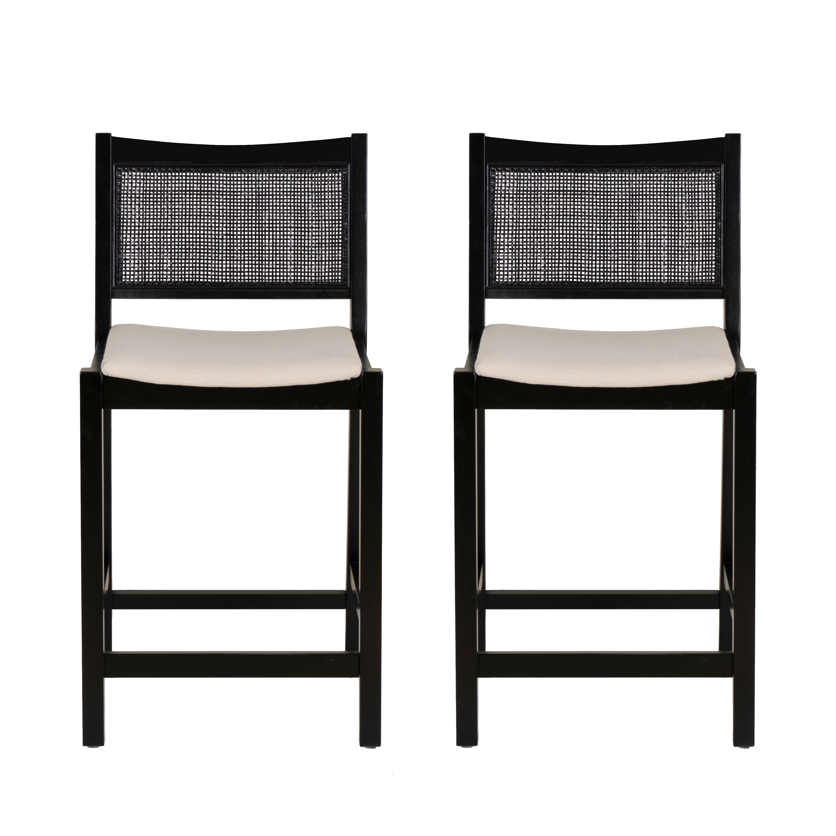 Powell Bauer Cane Counter Stool - Thumbnail 4
