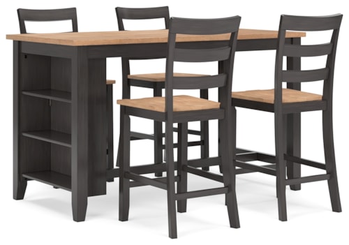 5-Piece Casual Counter Height Dining Table