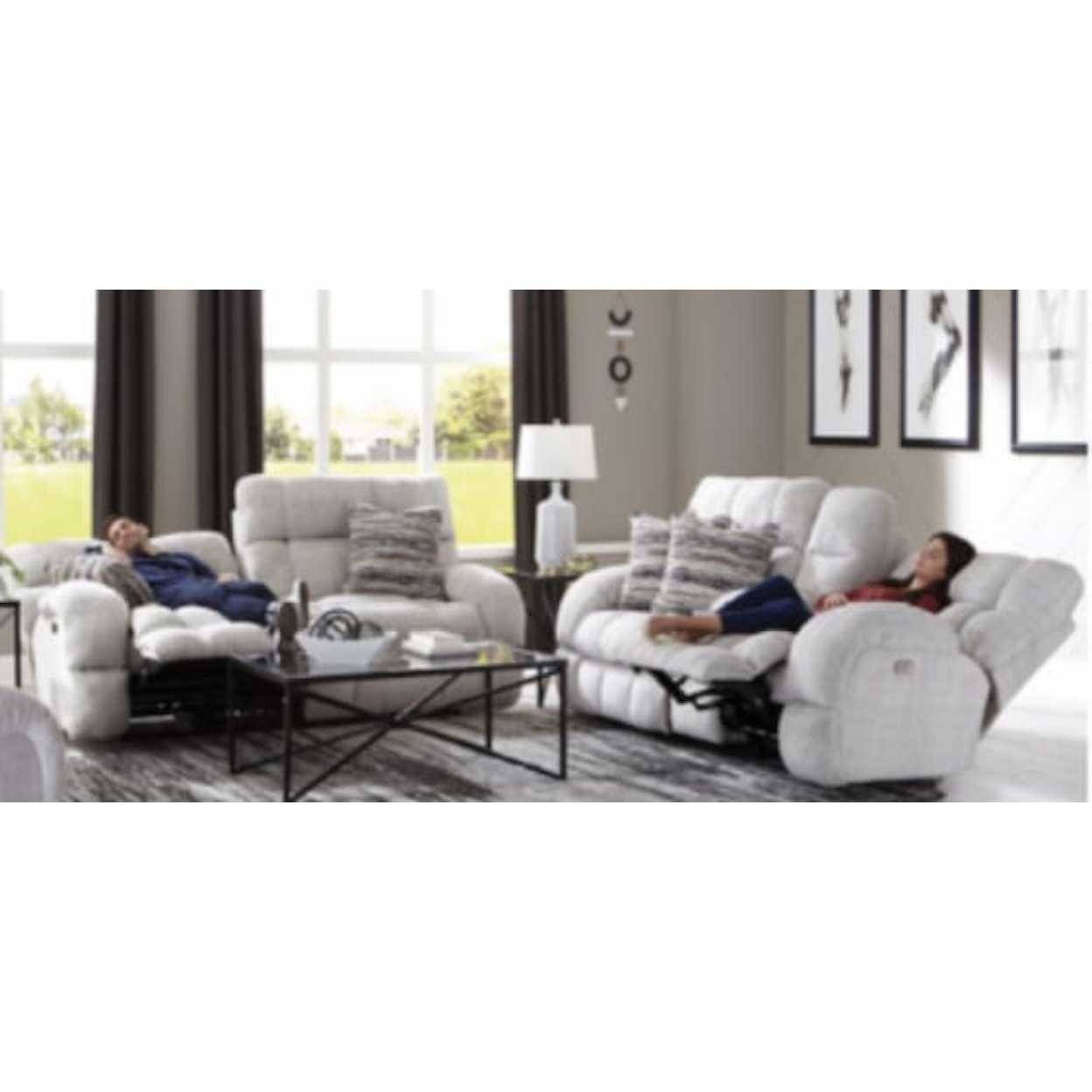 Catnapper 359 Ashland Lay Flat Reclining Console Loveseat