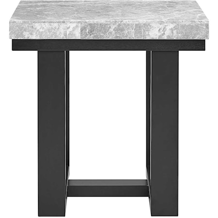 LUCA GREY MARBLE END TABLE | .
