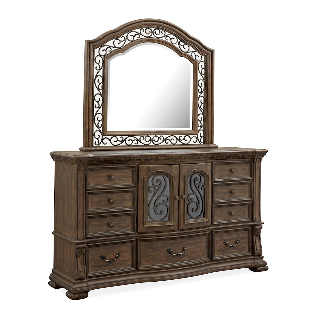 Magnussen Home Durango Bedroom Dresser and Mirror Set