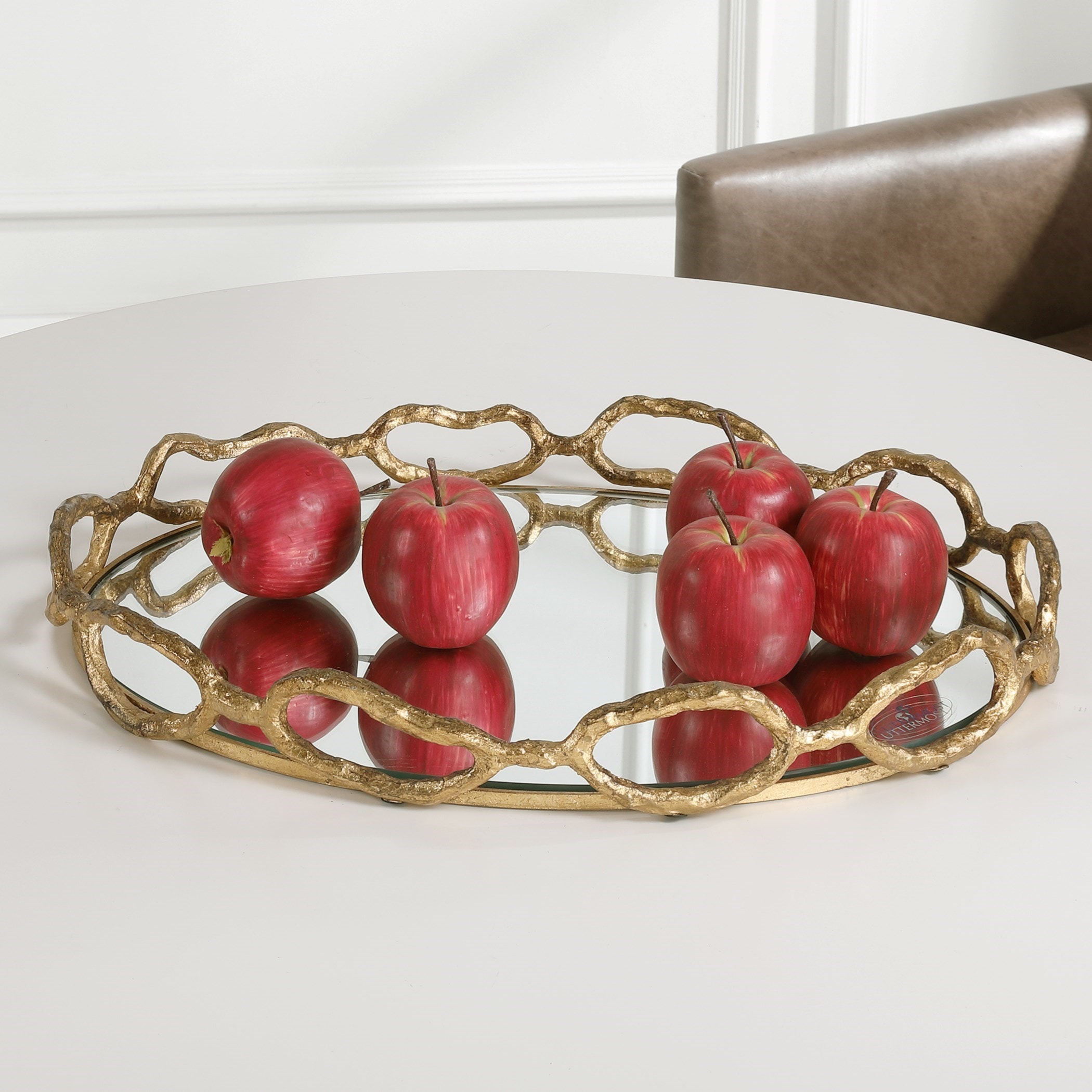 Uttermost Accessories Cable Chain Mirrored Tray Adcock Furniture  Accessories
