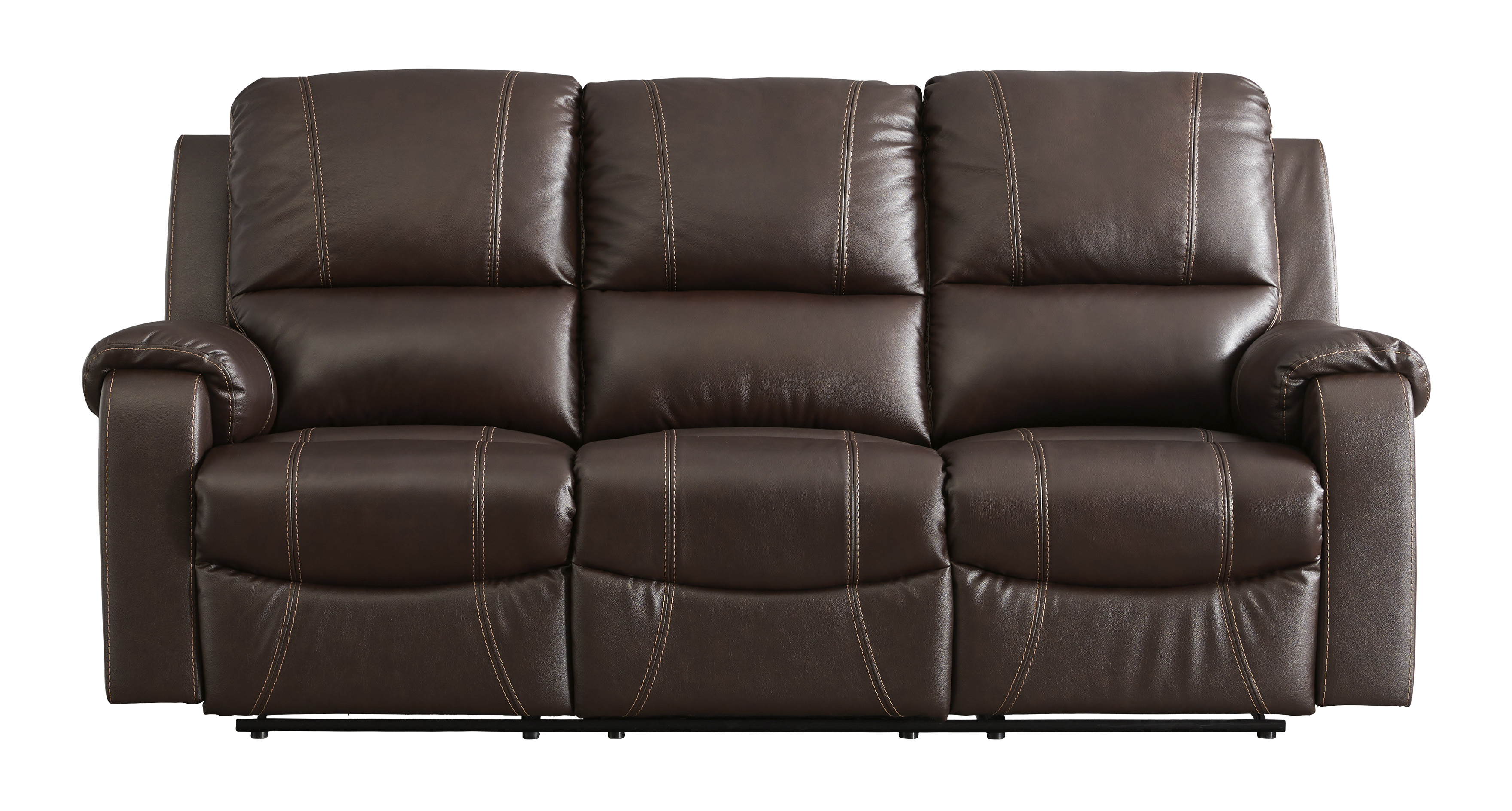 3 seater brown recliner sofa