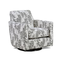 Contemporary Swivel Glider Chair with Track Arms