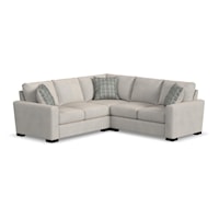 Contemporary L-Shaped Sectional with Accent Pillows