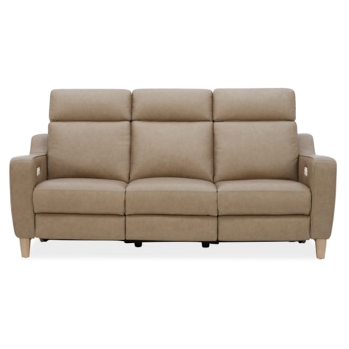 Transitional Power-Reclining Sofa with USB Ports and Heat & Massage