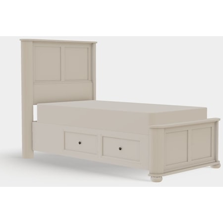 Twin XL Panel Bed Left Drawerside