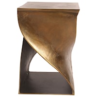 Contemporary Accent Table with Antique Finish