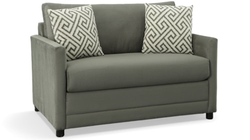 Transitional Twin Sleeper Sofa with Gel Mattress