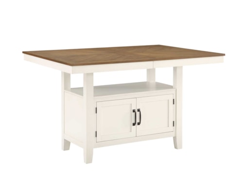 Farmhouse Counter-Height Dining Table with 20-Inch Leaf
