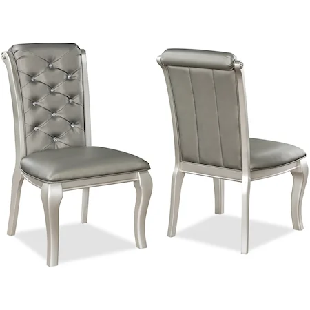 Upholstered Dining Side Chair with Tufting