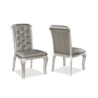 Contemporary Upholstered Dining Side Chair with Tufting