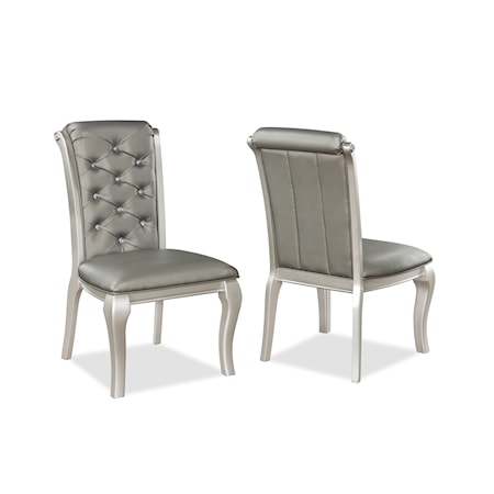 Upholstered Dining Side Chair with Tufting