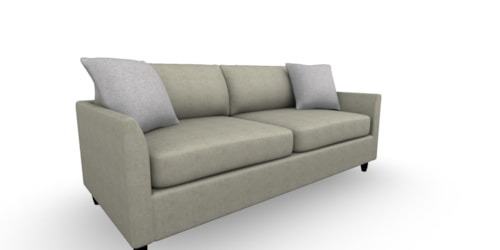 Contemporary Full Memory Foam Stationary Sofa Sleeper with (2) Pillows