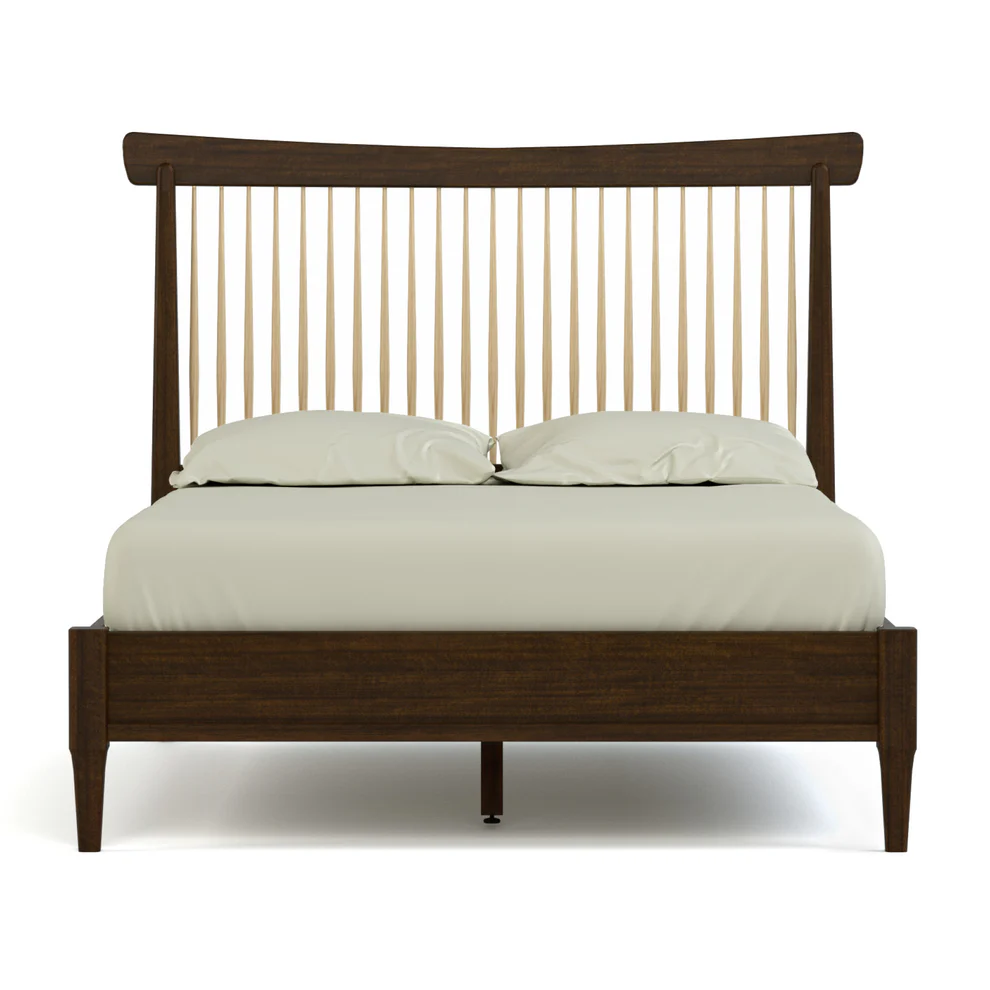 Queen Maple Spindle Bed