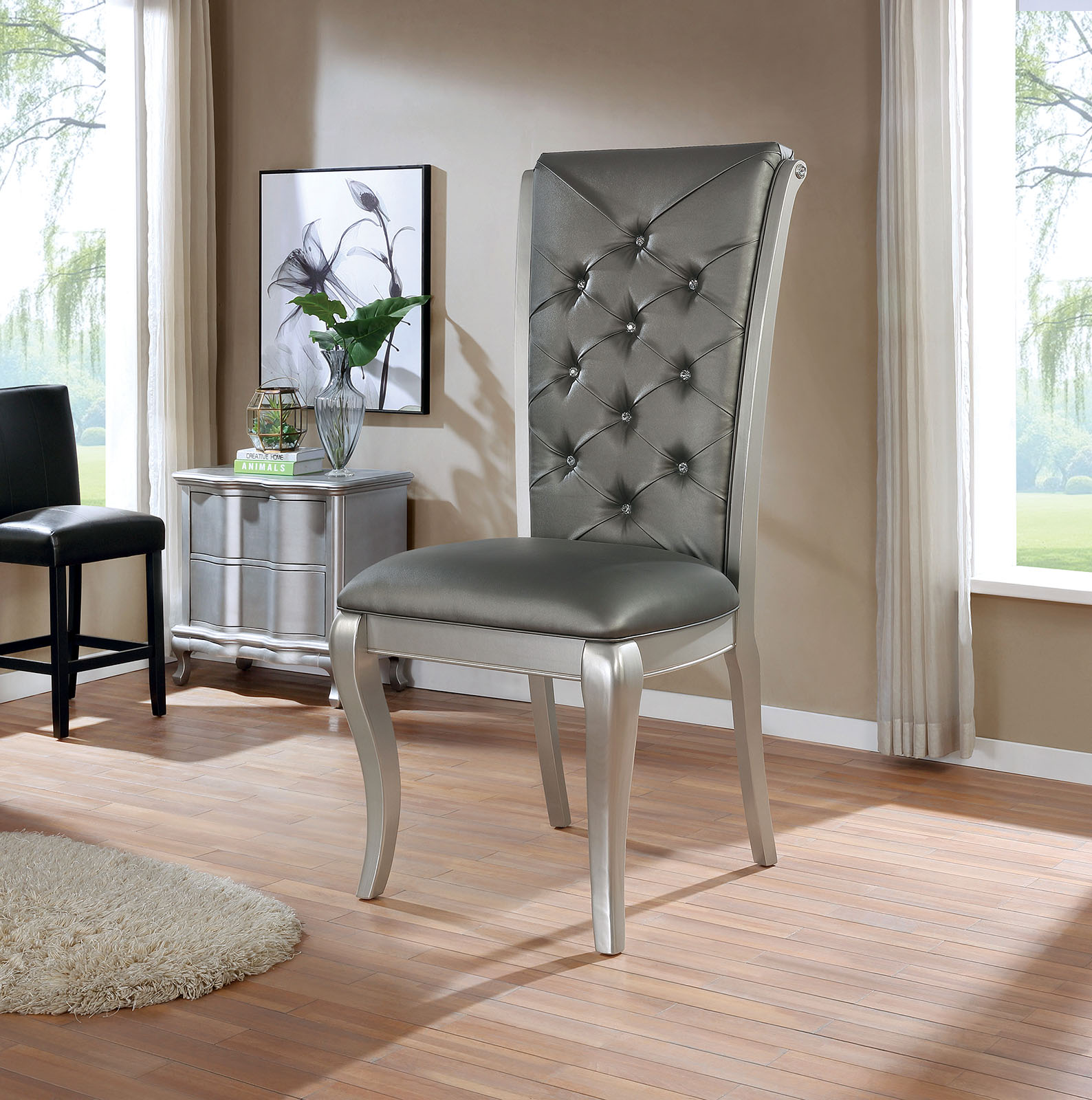 Oversized upholstered deals dining chairs