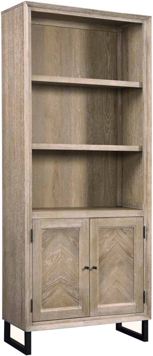Contemporary Bookcase with Concealed Storage and Adjustable Shelving