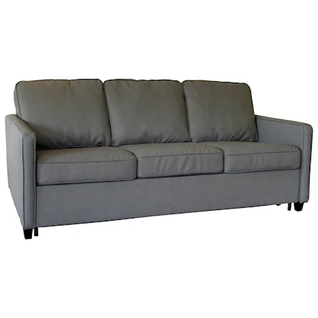 California Contemporary Queen Sofabed with Tapered Wood Leg