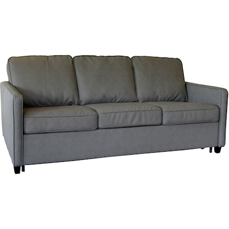California Contemporary Queen Sofabed with Tapered Wood Leg