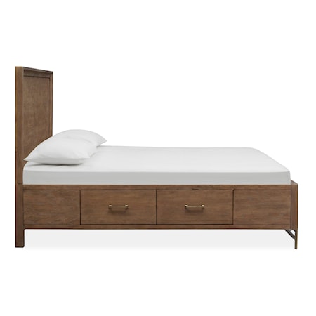 Queen Panel Storage Bed