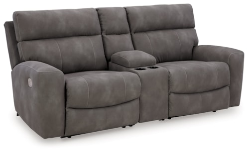 3-Piece Power Reclining Sectional Loveseat With Console