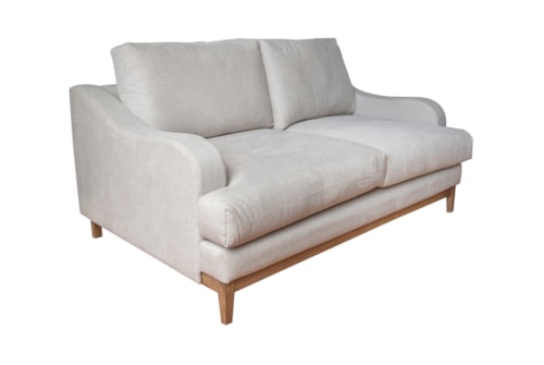 Mid-Century Modern Loveseat with Slope Arms