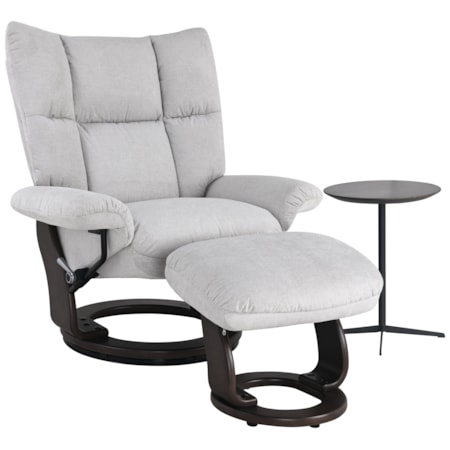 3-Piece Recliner, Ottoman, Table Set