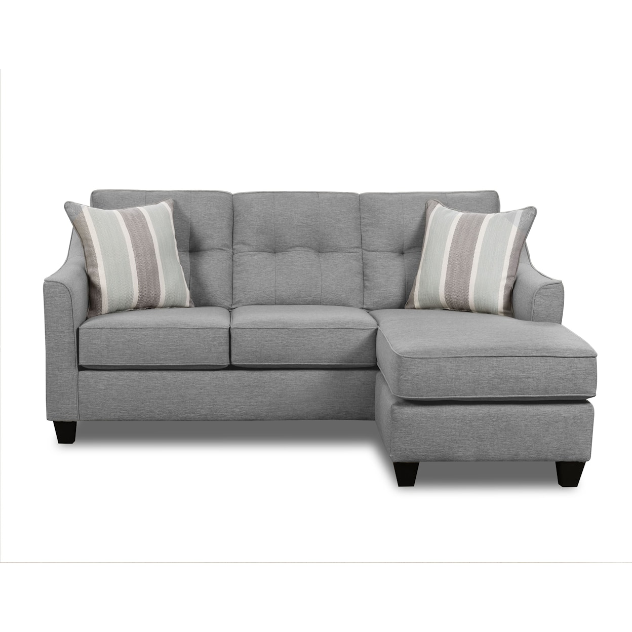 Behold Home 4990 Rome Stationary Sofa with Chaise Lounge 