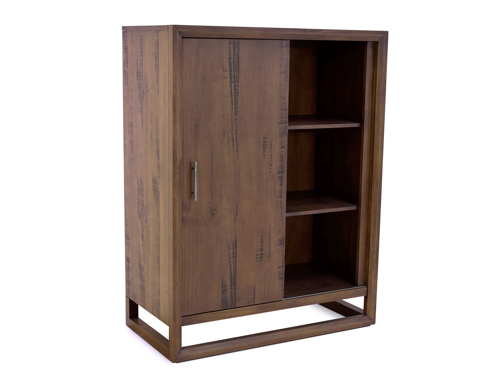 Steve Silver Lofton LF900GC Rustic Gentleman's Chest with Sliding Door Dunk & Bright Furniture