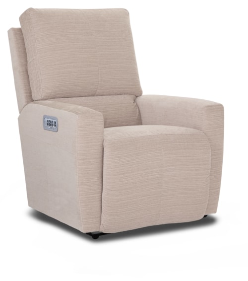 Contemporary Power Wall Recliner with Power Headrest and Lumbar