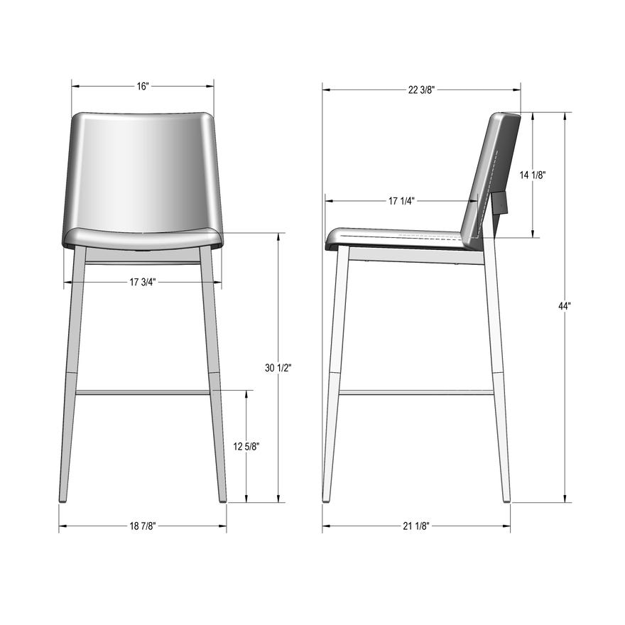 Upholstered Bar Height Stool