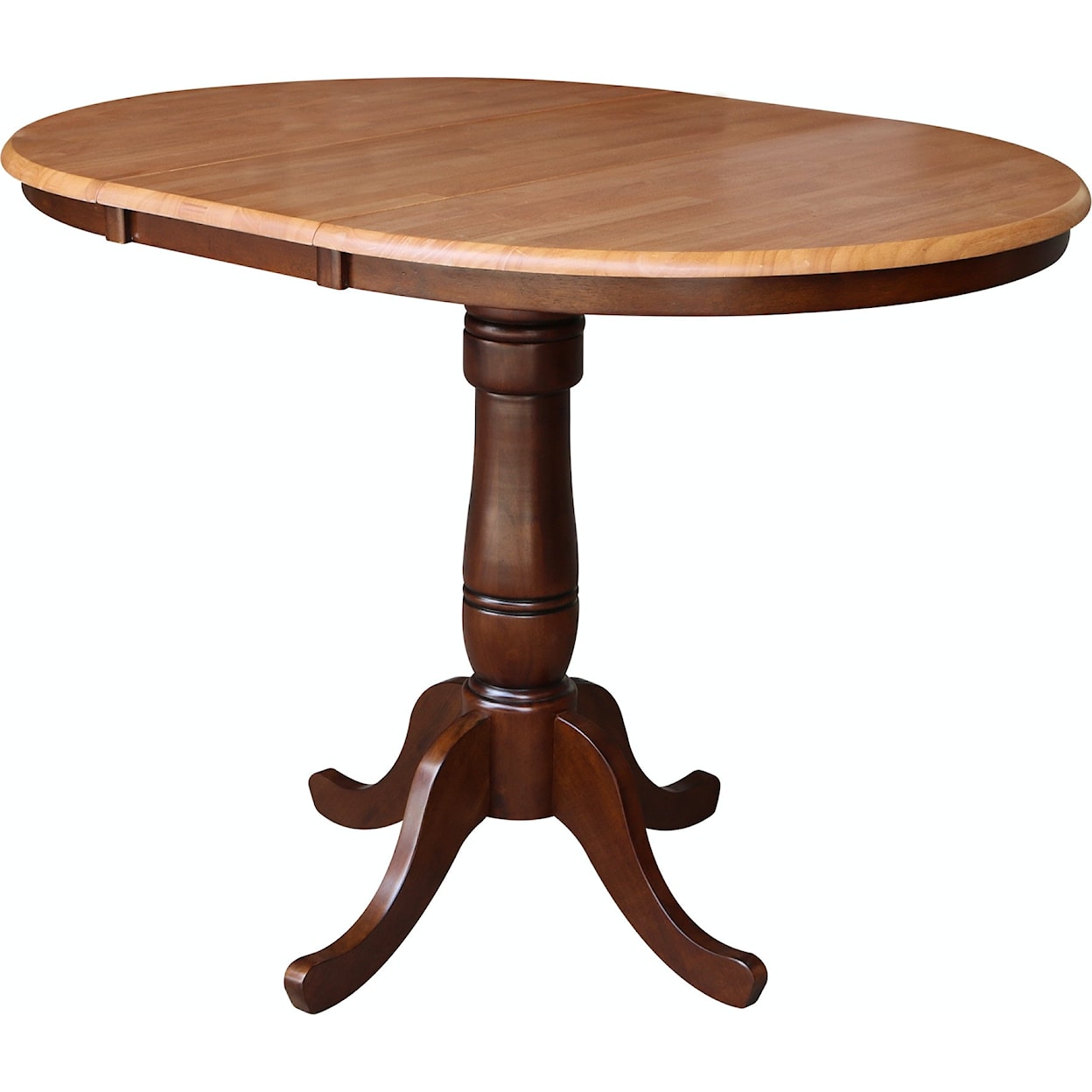 John Thomas Dining Essentials Round Table in Cinnamon/Espresso