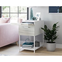 Contemporary Side Table with Pull Out Tray and Drawer