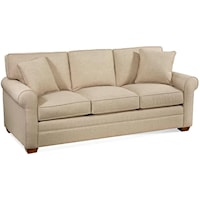 Transitional Queen Sleeper Sofa with Rolled Armrests