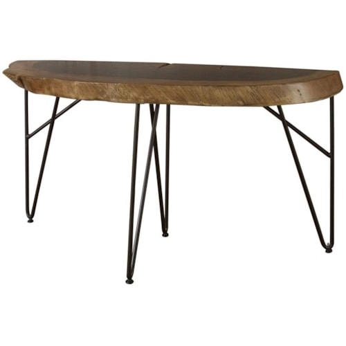 Rustic Live Edge Solid Wood Sofa Table