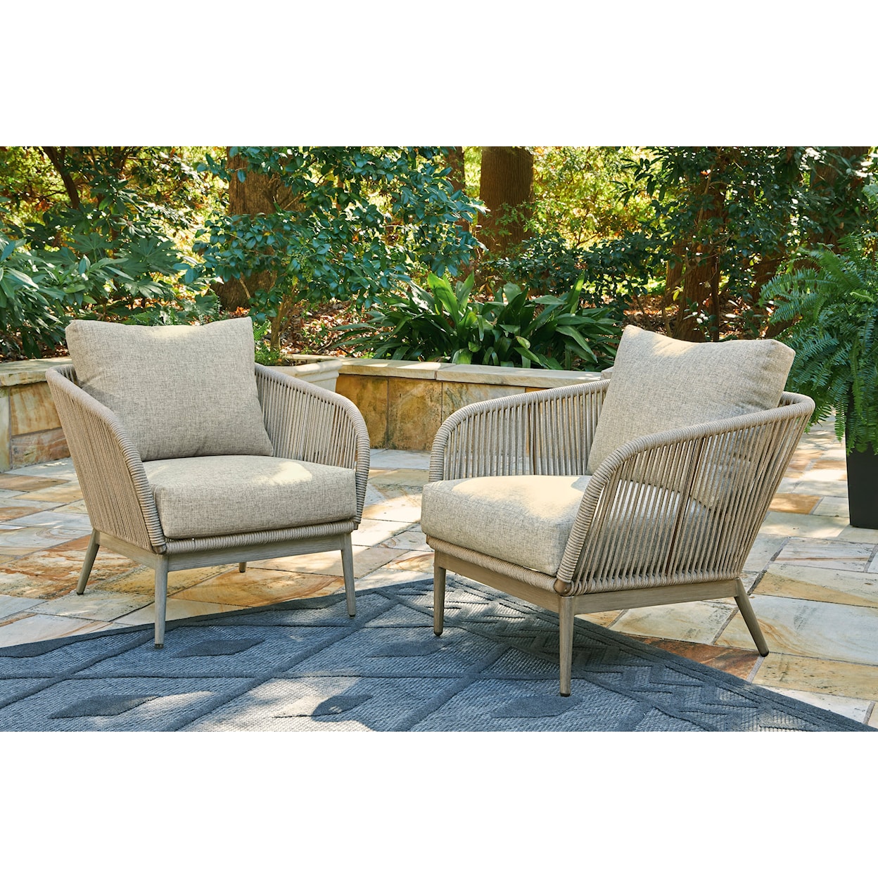 Signature Design by Ashley Swiss Valley Outdoor Chair (Set of 2)