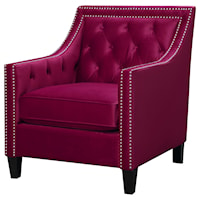 Transitional Accent Chair with Nailhead Trim