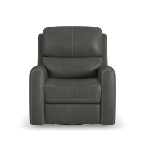 Power Swivel Gliding Recliner with Power Headrest, Lumbar, Heat, and Massage