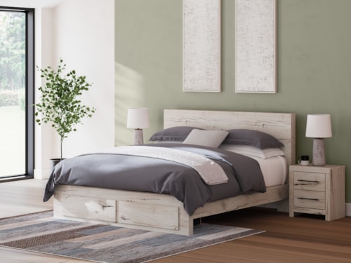 King Panel Storage Bed