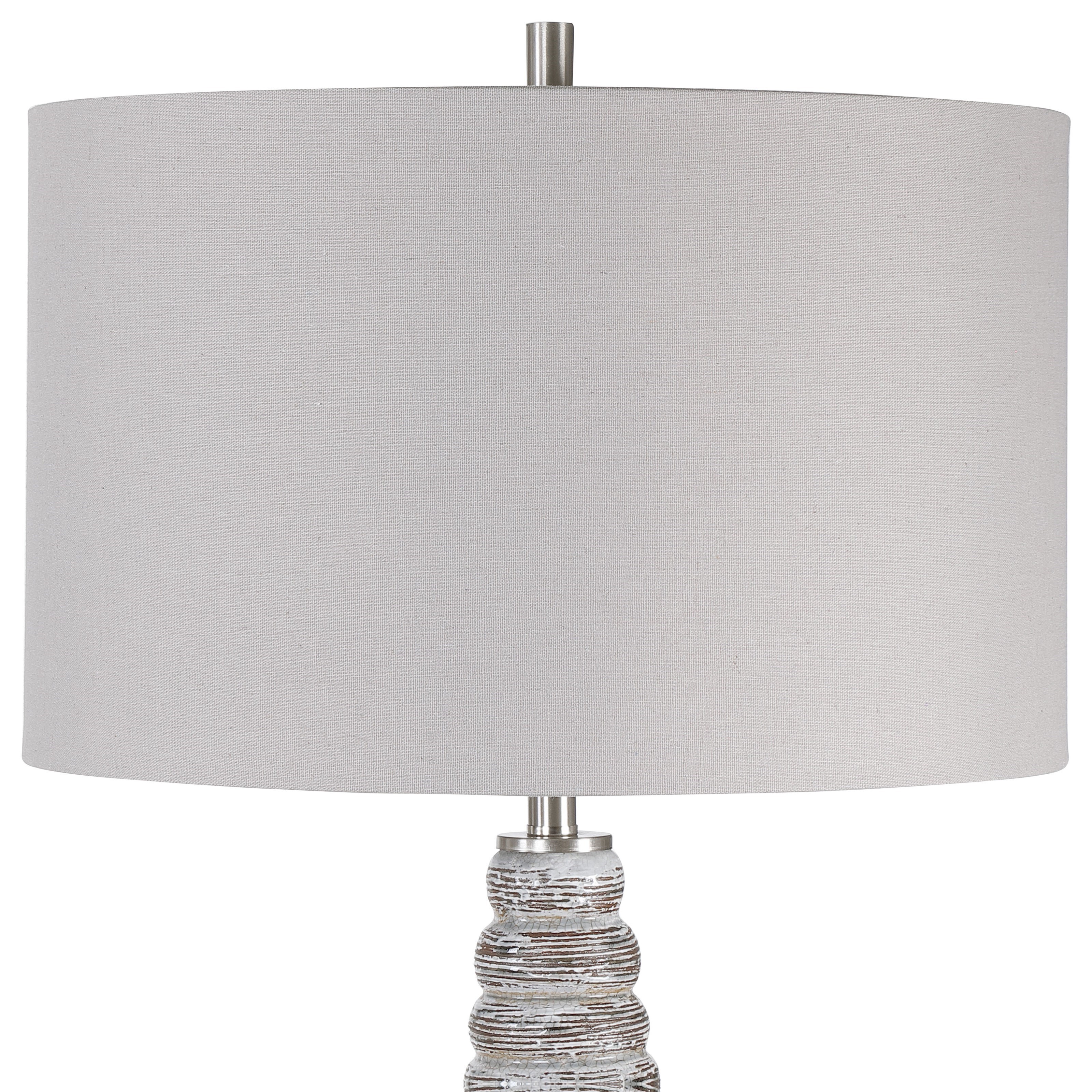 Uttermost Table Lamps White Crackle Table Lamp