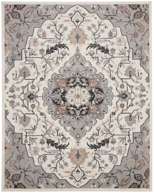 9' x 12' Ivory Grey Rectangle Rug