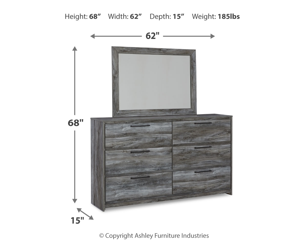 Signature Design by Ashley Baystorm Dresser, Mirror And 2 Nightstands