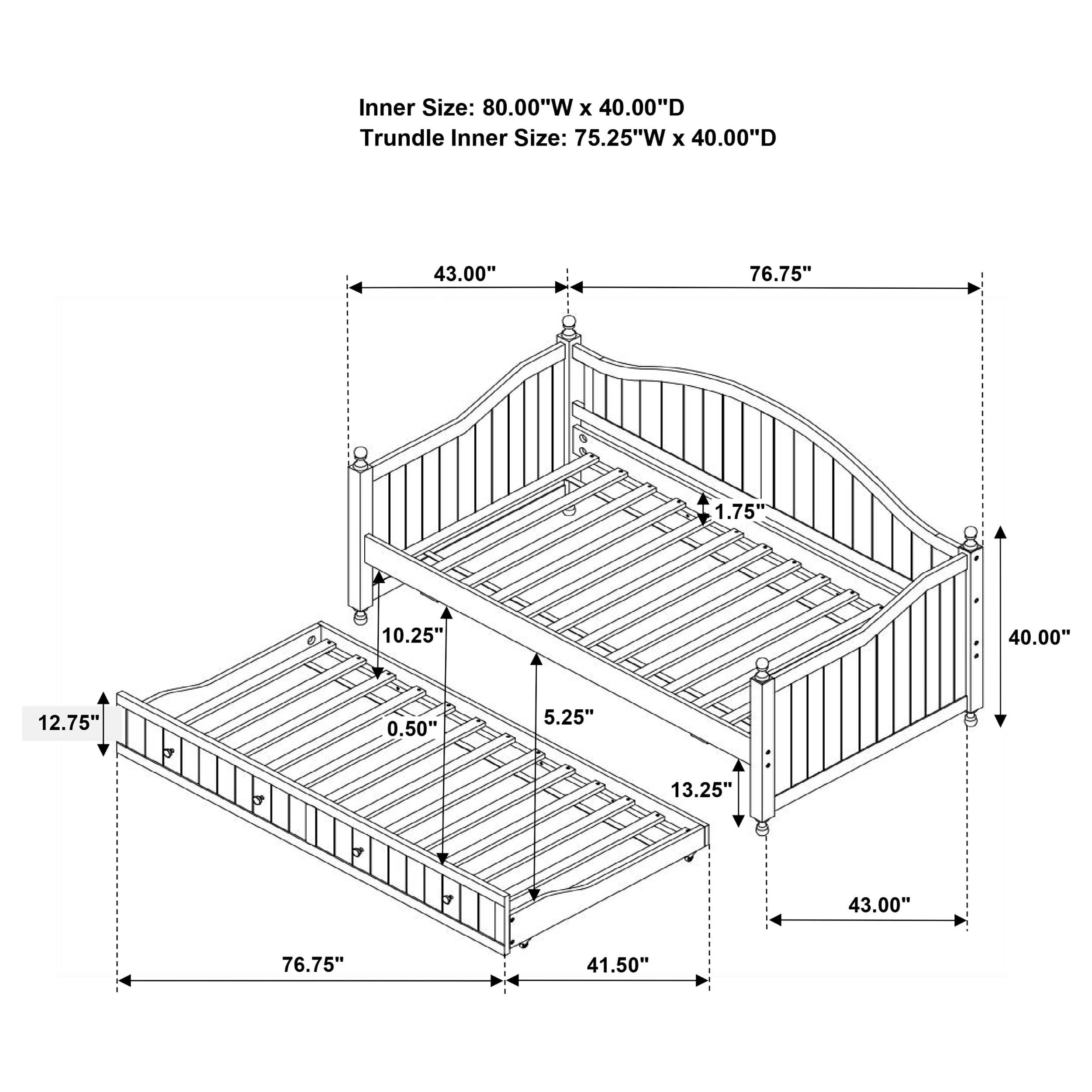 Julie Ann Daybed w/ Trundle