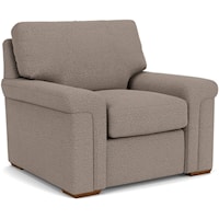 Casual Upholstered Chair with Block Feet