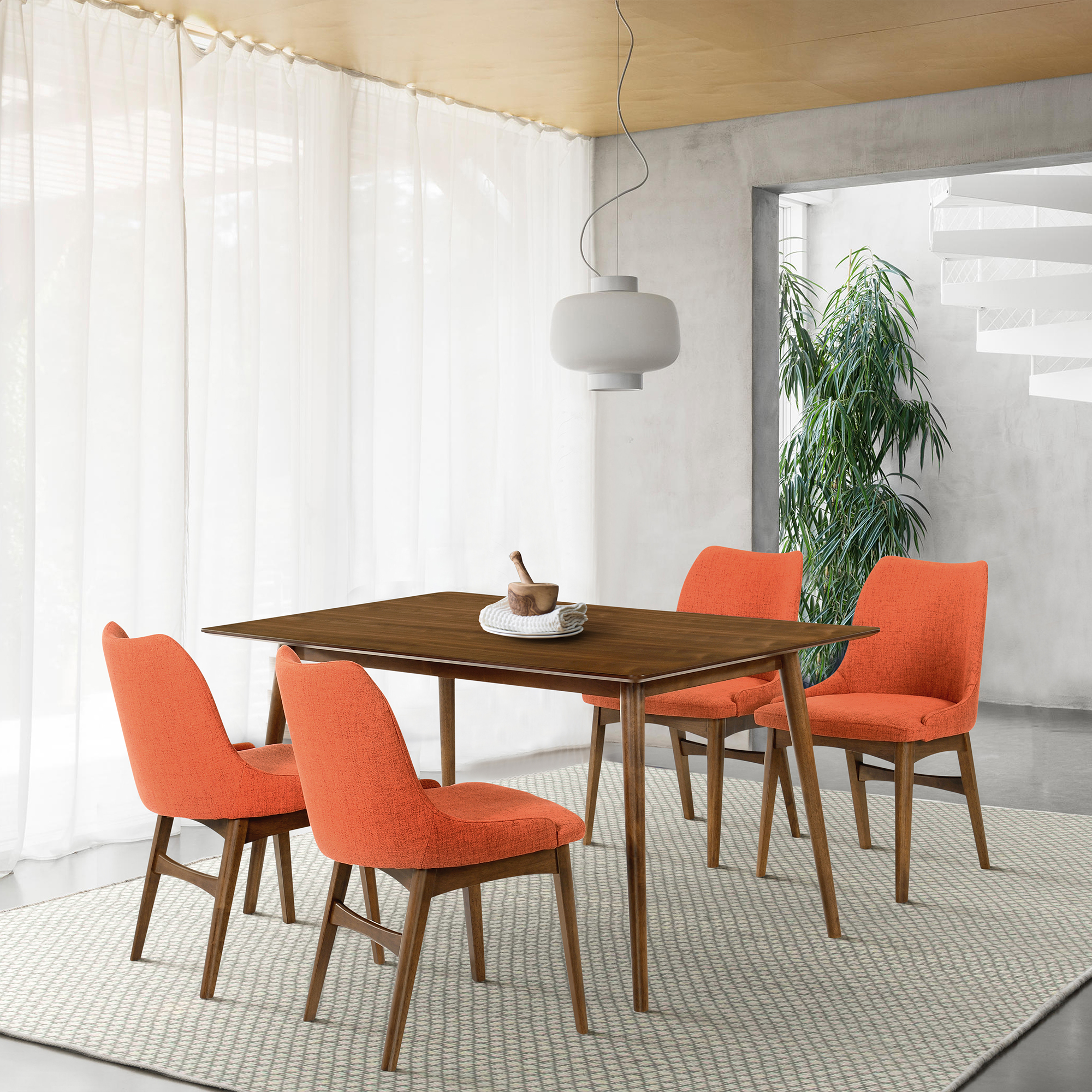 Armen Living Westmont/Azalea 5-Piece Dining Set