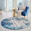 Nourison Tranquil 5'3" Round  Rug