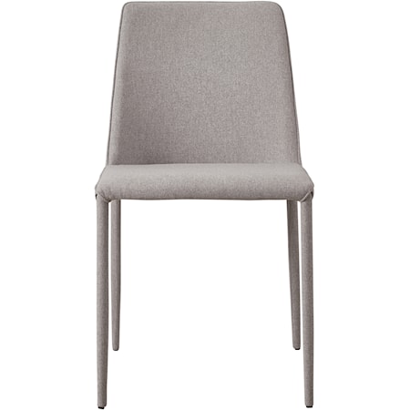 Light Grey Polyester Dining Chair