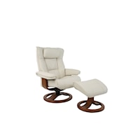 Modern Regent R Small Manual Recliner With Footstool