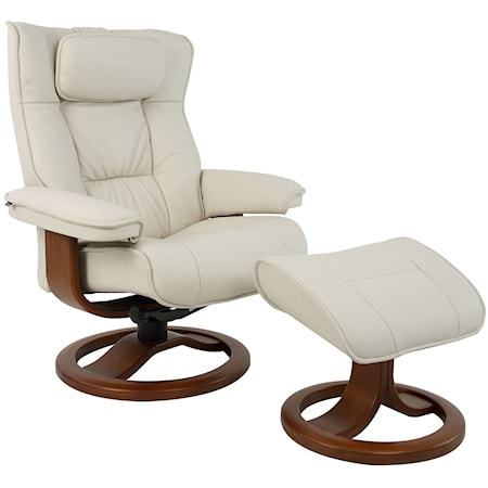 Regent R Small Manual Recliner W/ Footstool