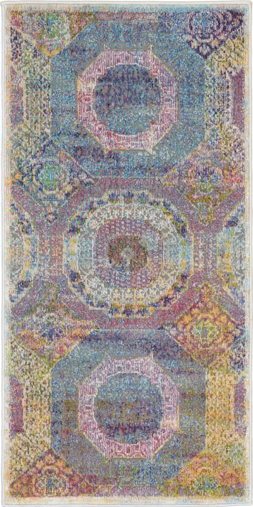 2' x 4' Multicolor Rectangle Rug